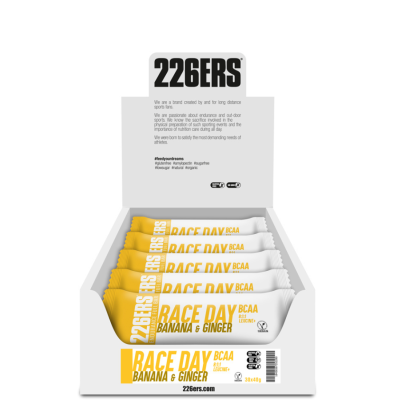 BOX RACE DAY BAR BCAAs 226ers - baton eneregtyczny o smaku banana z imbirem, 40g. (30 sztuk)